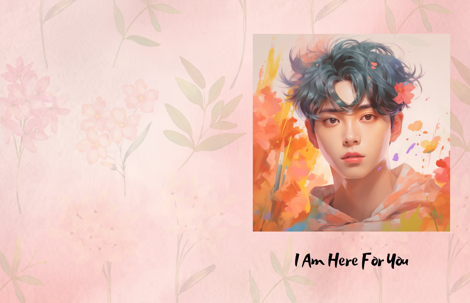 I Am Here For You motivational notebook